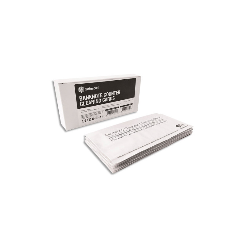 SAFESCAN Pack de 15 lingettes de nettoyage pour compteuses de billets 152-0633