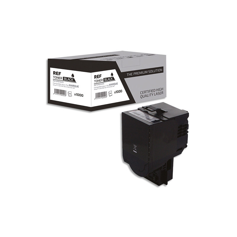 PSN Cartouche compatible laser noir Lexmark 80C2HK, L1-LT802XB