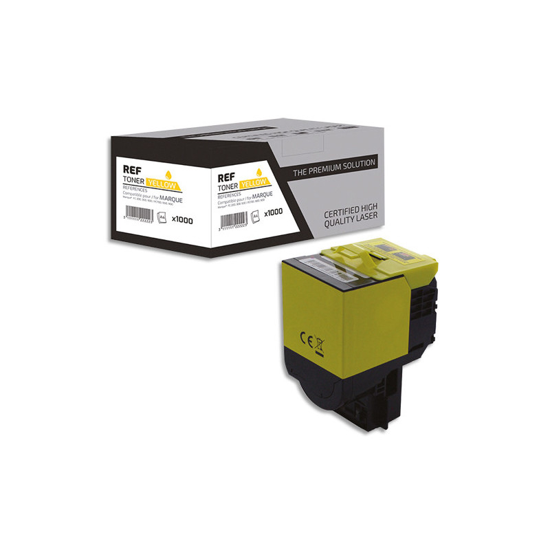 PSN Cartouche compatible laser jaune Lexmark 80C2XY0, L1-LT802XXY