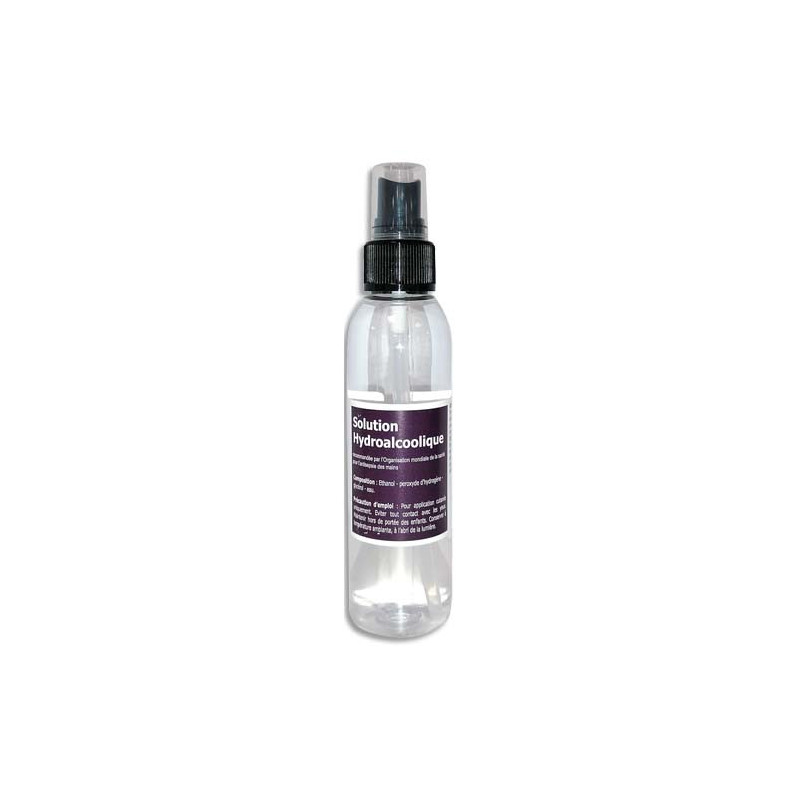 Flacon de 100ml + 25 offerts solution hydroalcoolique avec vaporisateur