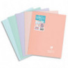 CLAIREFONTAINE Cahier Koverbook BLUSH piqué PP bicolore opaque 24x32cm 96p Seyès coloris assortis