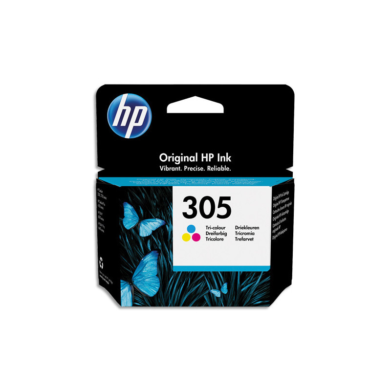 HP 305 Cartouche d'Encre Trois Couleurs Authentique (3YM60AE)