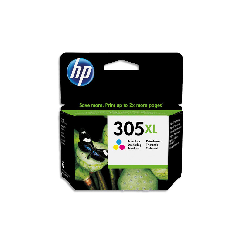 HP 305XL Cartouche d'Encre Trois Couleurs grande capacité Authentique (3YM63AE)