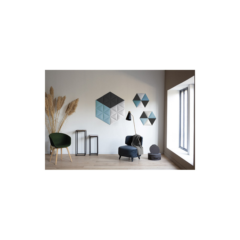 PAPERFLOW Panneau acoustique Easysound en polyester Bleu - Dimensions : L1120 x H485 x P20 cm