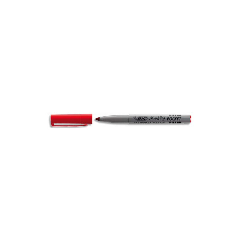 BIC Marking Fine ECOlutions Marqueurs Permanents à Pointe Conique Fine - Rouge