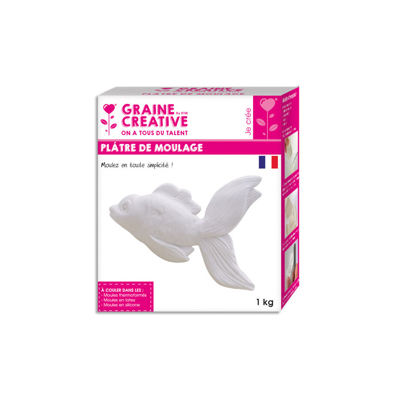 GRAINE CREATIVE Boîte de 1kg de plâtre de moulage