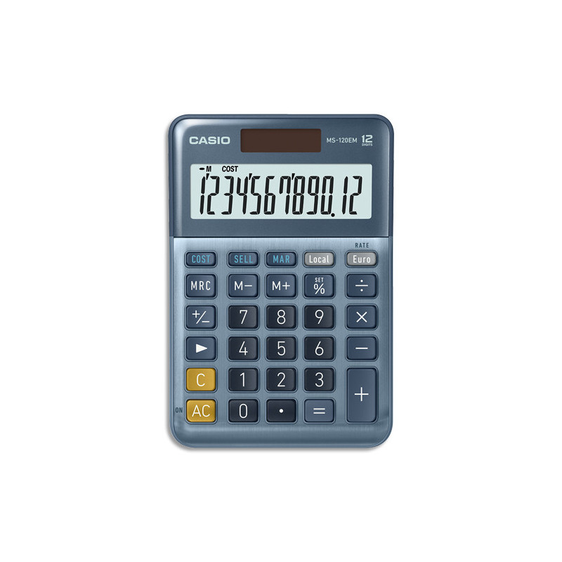 CASIO Calculatrice de bureau 12 chiffres CSCALMS-120EM