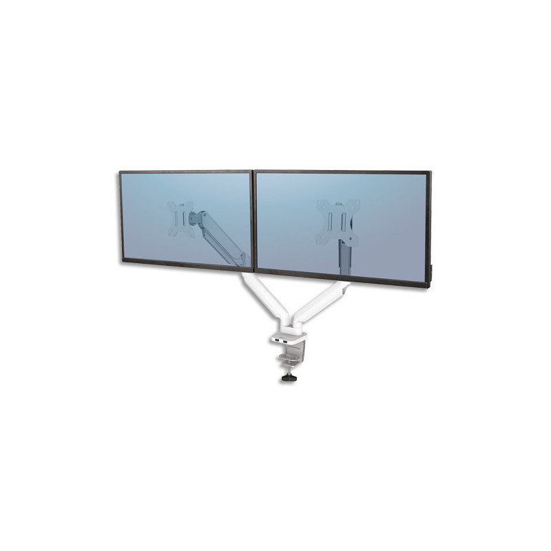 FELLOWES Bras porte-écran double Platinum Series Blanc 8056301
