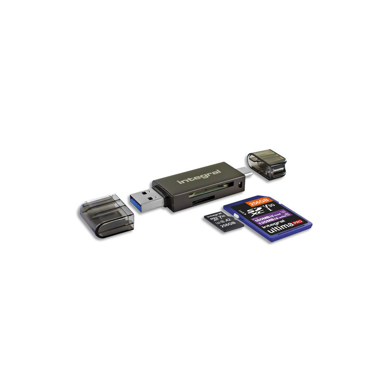 INTEGRAL Lecteur de carte USB 3.0 INCRUSB3.0ACSDMSDA2