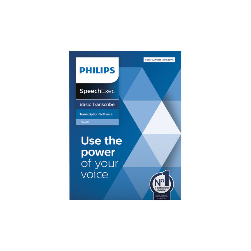 PHILIPS Logiciel SpeechExec Basic Transcribe 11 - clé de licence physique pour 2 ans LFH4622/00