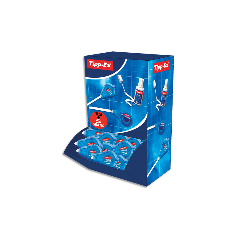 TIPP-EX Pack de 15+5 Roller EASYREFILL 5mm x 14m. Fabriqué à partir de 100 % de matière recyclée