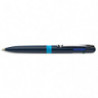 SCHNEIDER Stylo 4 couleurs, rechargeable corps bleu