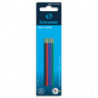 SCHNEIDER Recharges pour 4 couleurs 2 bleus, 1 noir, 1 rouge, 1 vert