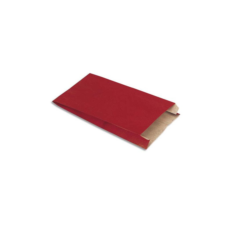 Paquet de 250 sachets kraft Rouge - Format : O16 x H25 x S8 cm