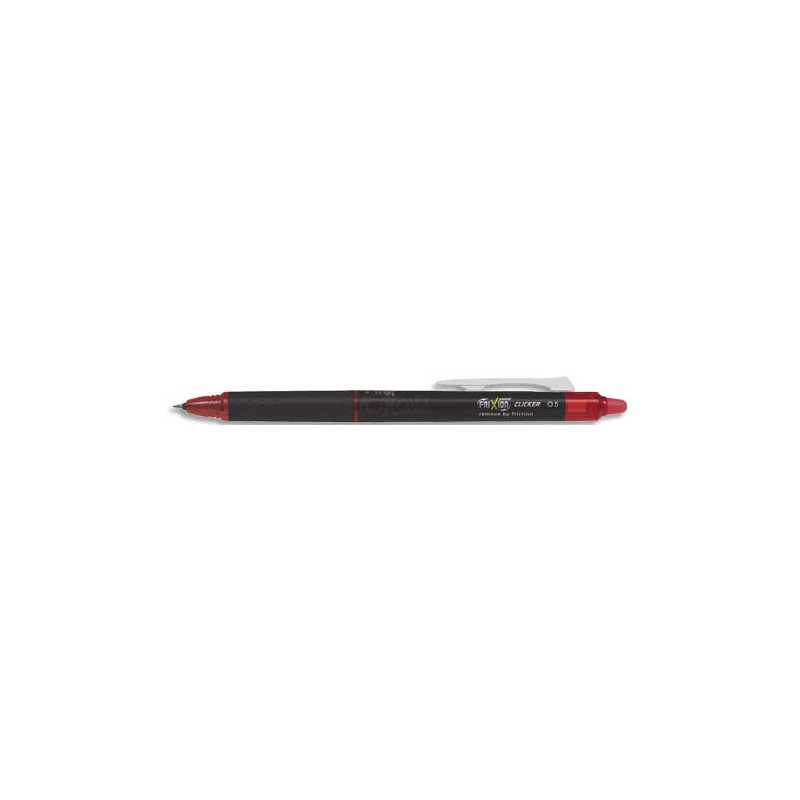 PILOT FriXion Point CLICKER 05 - Roller encre gel - Rouge - Pointe Fine