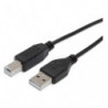 APM Cordon imprimante USB-A vers USB-B Mâle/Mâle USB2.0 PC/Mac 1,80m 570300