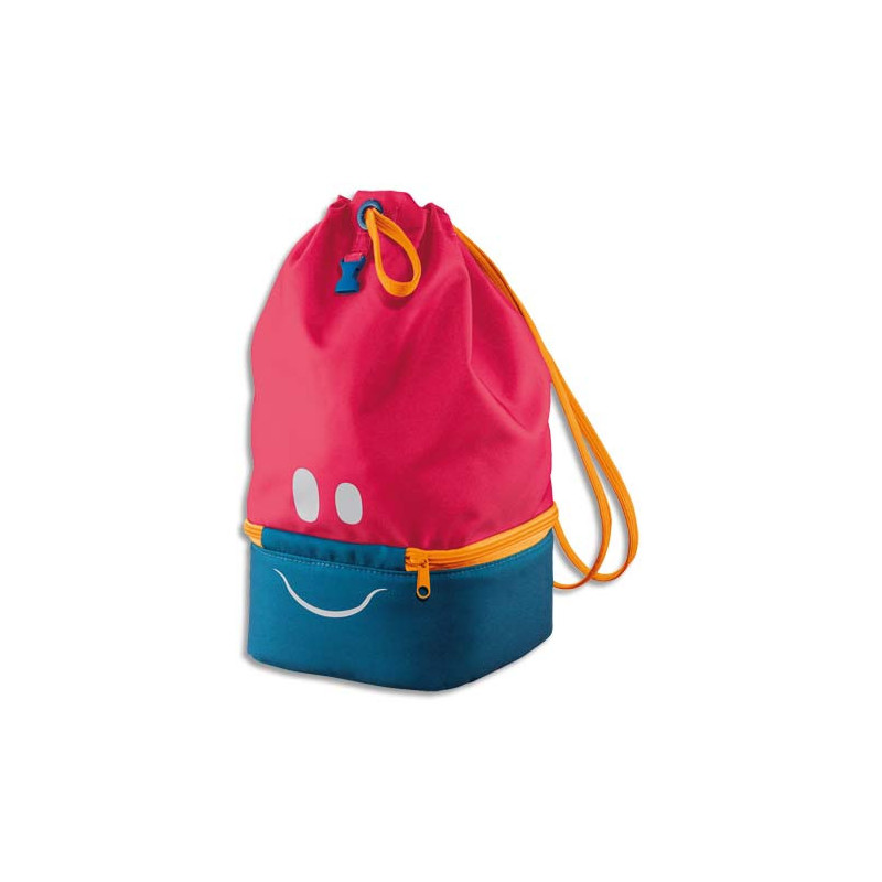 MAPED Sac à Déjeuner Concept enfants Rose, polyester, partie basse isotherme, yeux bouche réfléchissants