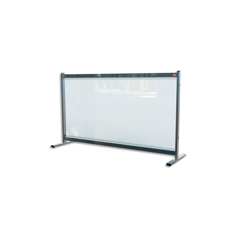 NOBO Séparateur de bureau film en PVC transparent Premium Plus, sur pied mobile, L147 x H86 x P41 cm