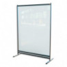 NOBO Cloison de séparation film PVC transparent Premium Plus, sur pied mobile, L148 x H206 x P61 cm