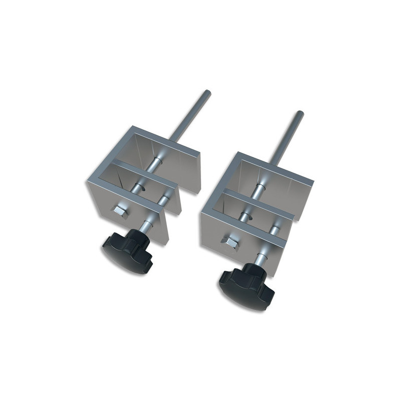 NOBO Set de 2 pinces de fixation pour séparateur film en PVC Premium Plus