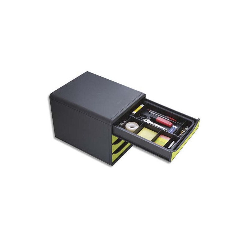 EXACOMPTA Organisateur pour tiroir DRAWINSERT, compartiments amovibles. Dim: L29,8 x P24,6 x 3,6 cm. Noir