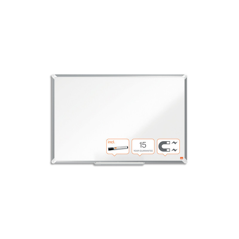 NOBO Tableau blanc acier laqué Premium Plus, 900 x 600 mm