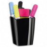 CEP Pot à crayons RIVIERA magnétique pour tableaux en verre. Dim (lxhxp) : 7,4x9,5x8 cm. Coloris noir.
