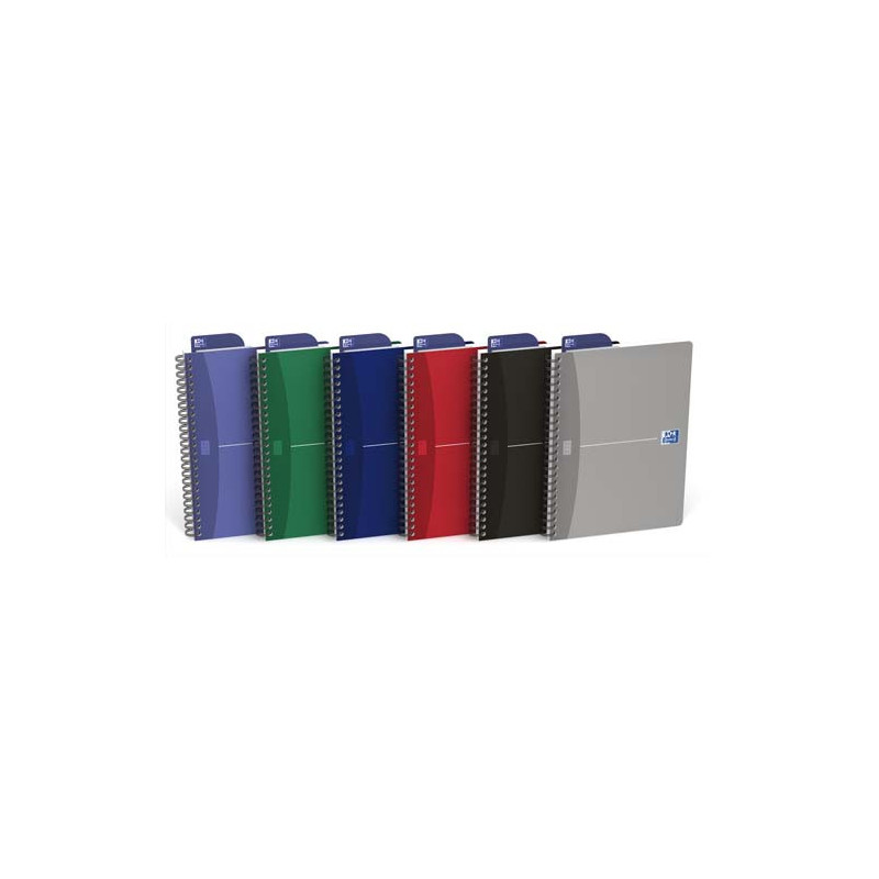 OXFORD Cahier spiralé Essentials 21x29,7 180 pages 5x5. Couverture carte souple assortie