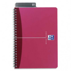 OXFORD Cahier reliure spirale 21x29,7cm 100p petits carreaux papier 90g couverture polypro OXFORD OFFICE