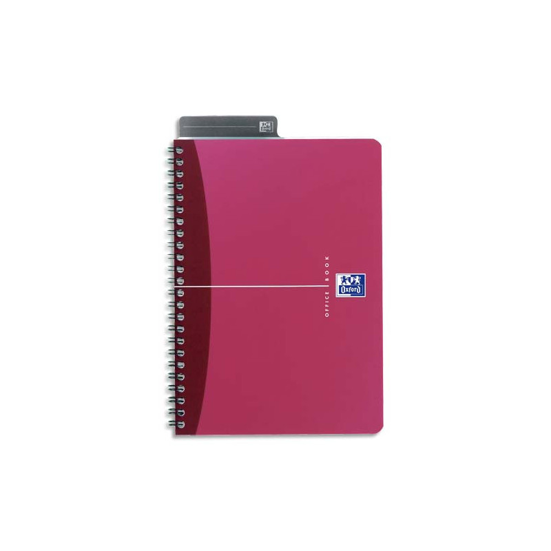 OXFORD Cahier reliure spirale 21x29,7cm 100 pages ligné 7 mm papier 90g couverture polypro OXFORD OFFICE
