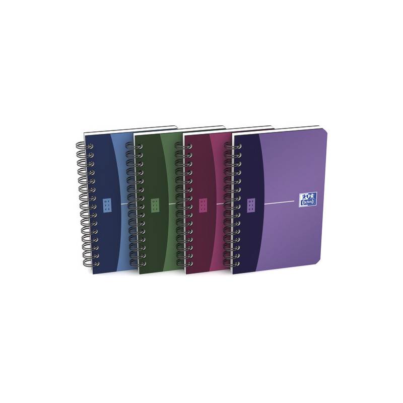 OXFORD Carnet spiralé 9 x 14 cm 180 pages 90g petits carreaux 5x5. Couverture polypro