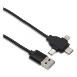 APM Câble 3 en 1 : USB-A...