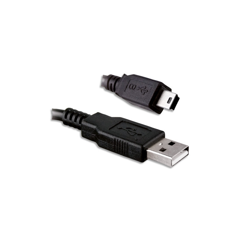 APM Câble USB 2.0 A/Mini USB Mâle/Mâle 1,8m Noir 570308