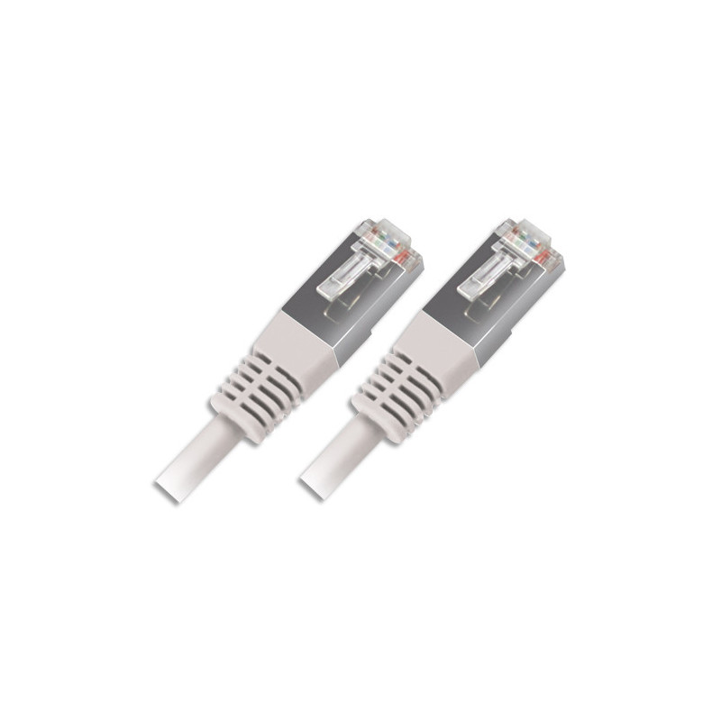 APM Câble RJ45 Blindé Catégorie 6 F-UTP 4P 5m Blanc 560348