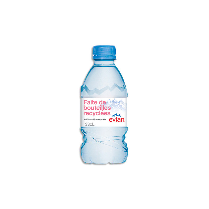 EVIAN Bouteille plastique d'eau 33 cl minérale plate