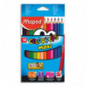 MAPED Color'Peps Jumbo - 12 Crayons de couleur triangulaires certifiés FSC