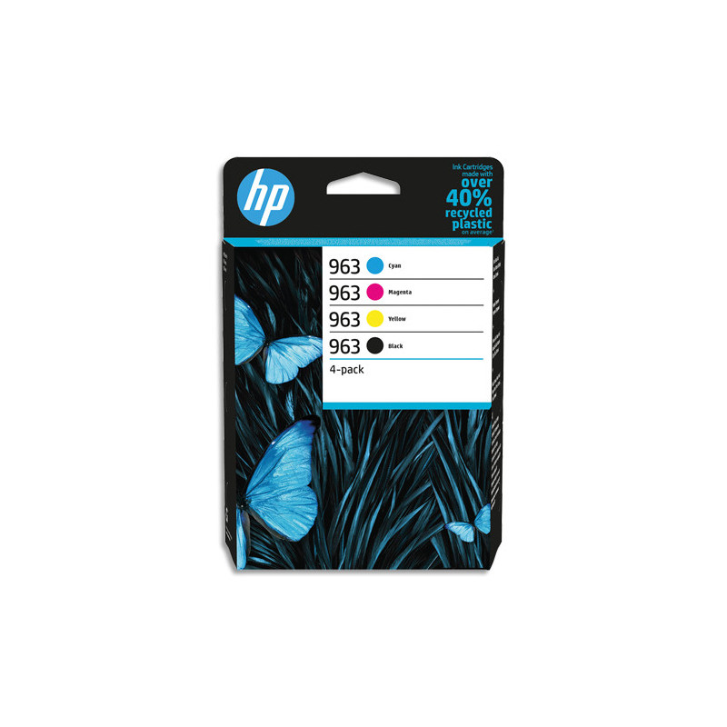 HP Pack de 4 cartouches jet d'encre 963 6ZC70AE