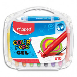 MAPED Color'Peps - 10 Crayons de couleur aquarellables cire