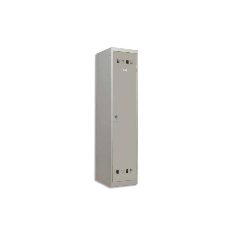 PIERRE HENRY Vestiaire métal industrie sale 1 casier largeur 40 cm Gris perle