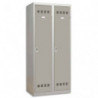 PIERRE HENRY Vestiaire métal industrie sale 2 casiers largeur 80 cm Gris perle