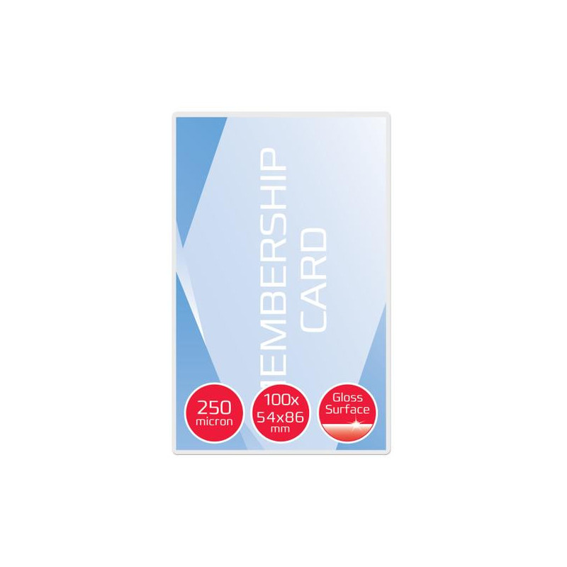 GBC Paquet de 100 Pochettes de plastification GBC 54 x 86 mm , 2 x 250 microns, brillantes 3740430