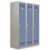 PIERRE HENRY Vestiaire métal industrie sale 3 casiers largeur 120 cm Gris perle Bleu
