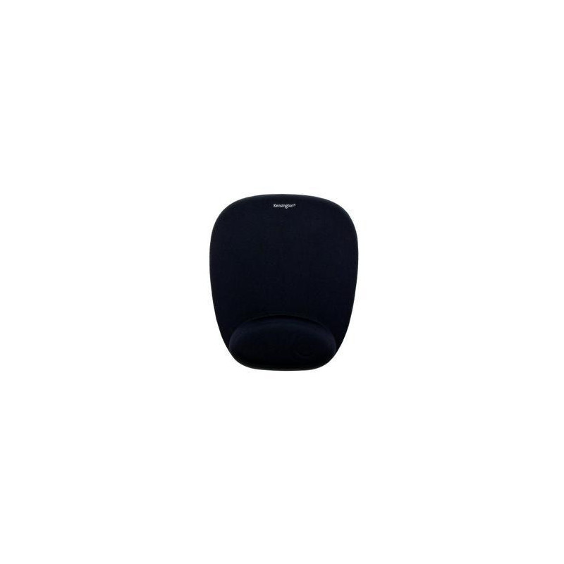 KENSINGTON Tapis de souris noir en mousse, repose-poignets intégré 62384