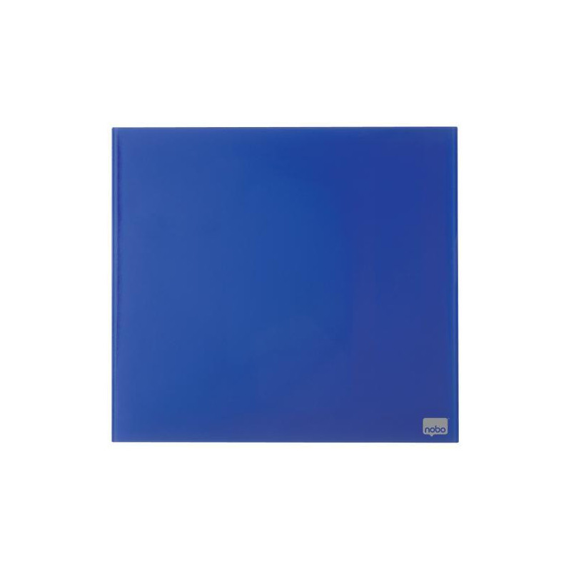 NOBO Tableau mémo magnétique en verre 300 x 300 mm - bleu - NOBO 1903952