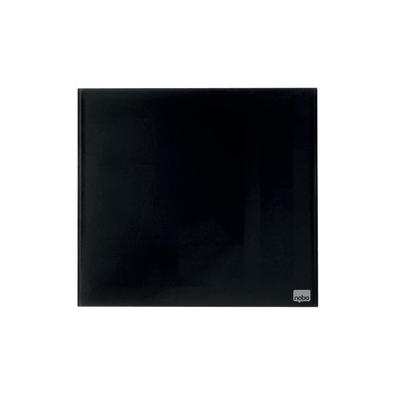 NOBO Tableau mémo en verre 300 x 300 mm - noir - 1903950