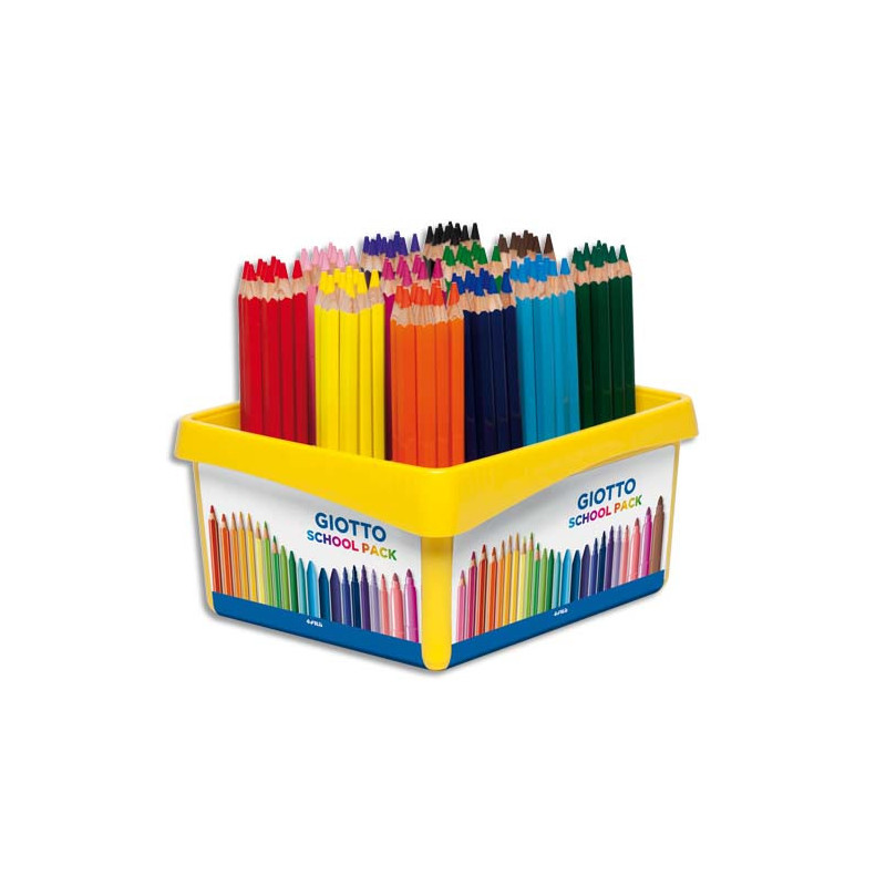 GIOTTO Schoolpack 108 crayons gros module Méga PEFC couleurs assorties