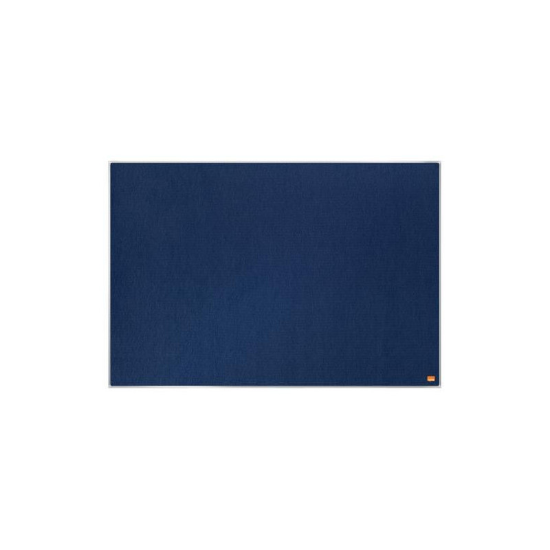 NOBO Tableau d'affichage en feutre avec un cadre fin, 900 x 600 mm. Coloris Bleu. Garantie 10 ans