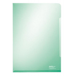 LEITZ Sachet de 100 pochettes-coin A4 en PVC 15/100eme lisse. Coloris vert