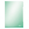 LEITZ Sachet de 100 pochettes-coin A4 en PVC 15/100eme lisse. Coloris vert