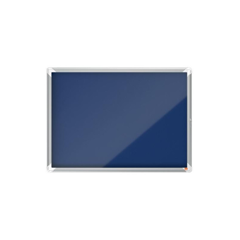 NOBO Vitrine d'affichage porte battante Premium Plus - feutre bleu - 8 x A4 - 1915327